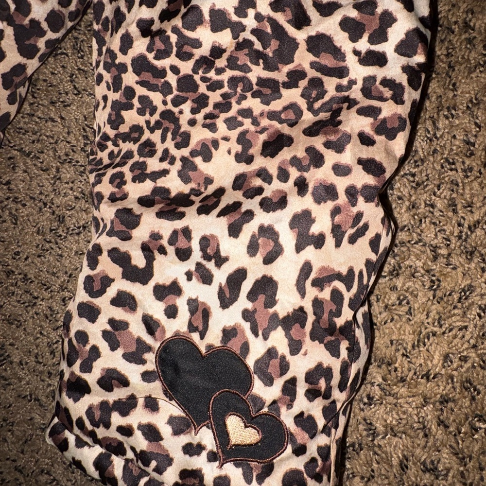 Bon Bébé Leopard Print Girls Snow Pants / Bibs - Picture 3 of 5